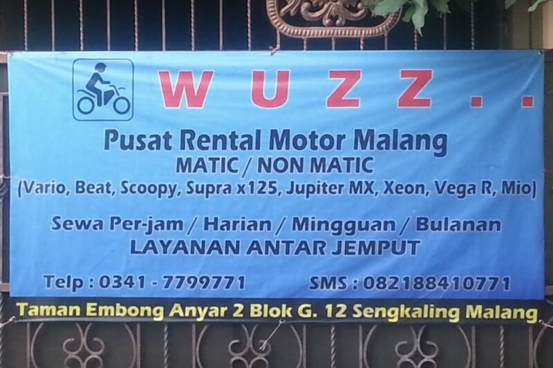 WUZZ Rental Motor Malang